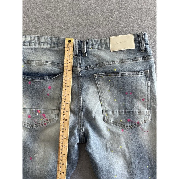 Kloud9 Jeans 36/32 Ripped Denim Neon Paint Splatter Streetwear Urban Hip Hip - Picture 6 of 12